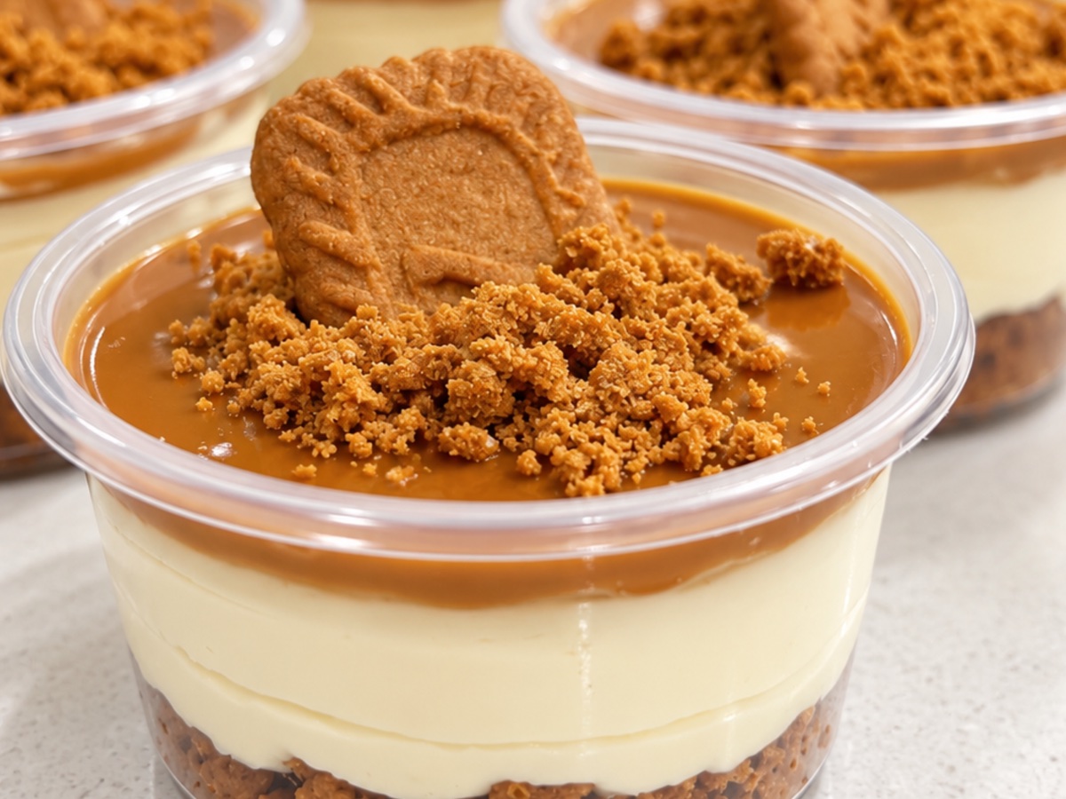 Biscoff cheesecake dessert cups