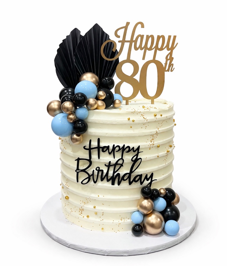 Eightieth birthday cake by Cake Alchemy