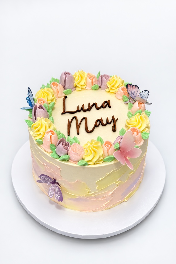 Pastel floral celebration cake by Cake Alchemy